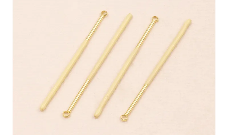 Acero Inox. Listón de 38mm Oro y Crema / Cuentas Metálicas de Acero Inoxidable