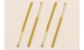 Colgante Acero Inox. Listón de 38mm Oro y Pistacho / Cuentas Metálicas de Acero Inoxidable