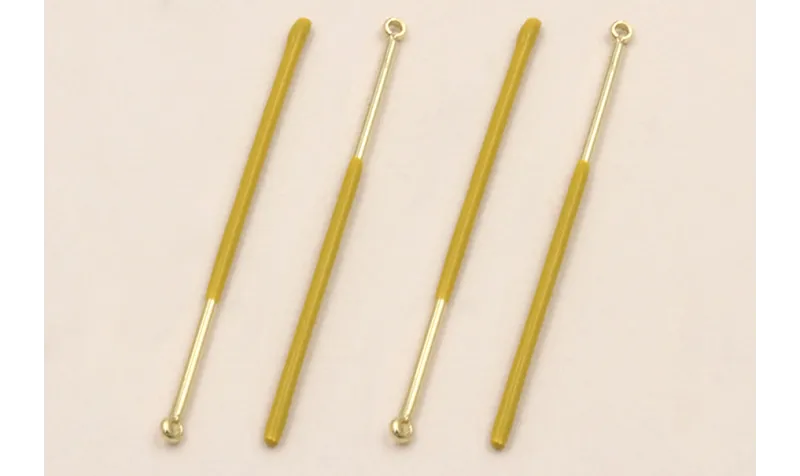 Colgante Acero Inox. Listón de 38mm Oro y Pistacho / Cuentas Metálicas de Acero Inoxidable