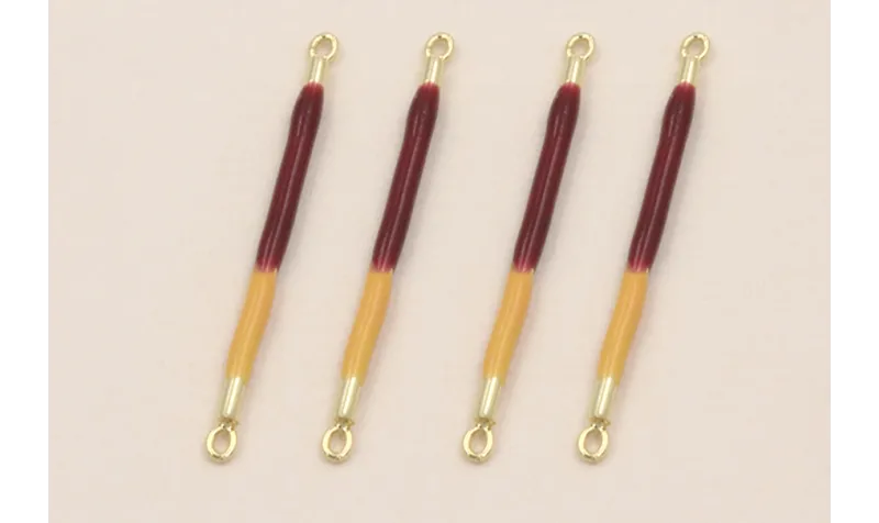 Colgante Acero Listón 23mm Oro Melocotón granate / Cuentas Metálicas de Acero Inoxidable