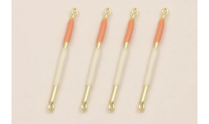 Colgante Acero Inox. Listón 23mm Oro Salmón Beige / Cuentas Metálicas de Acero Inoxidable