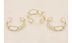 Pulsera Eslabones 24mm ancho  Dorad / Bases de Pulseras de Latón / Zamak