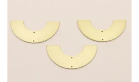 Pieza Medio Aro de 32mm diametro Dorado Mate / Cuentas Metálicas de Latón / Zamak