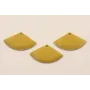 Pieza Abanico de 20*12mm esmalte Amarillo / Cuentas Metálicas de Latón / Zamak