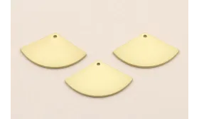 Pieza Abanico de 20*12mm Dorado Mate / Cuentas Metálicas de Latón / Zamak