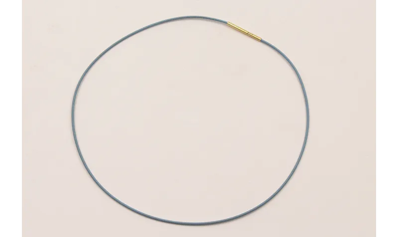 Collar acero espiral 1,4mm*42cms Azul Mar Collar acero espiral 1,4mm*42cms Azul Mar