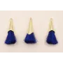 Casquilla metálica Oro con fleco Blue 20+20mm / Cuentas Metálicas de Latón / Zamak