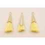 Casquilla metálica Oro con fleco Amarillo 20+20mm / Cuentas Metálicas de Latón / Zamak