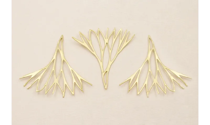 Colgante Coral 55*45mm Dorado Mate