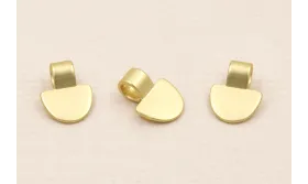 Colgante Daga 6*6,3mm Dorado Mate / Cuentas Metálicas de Latón / Zamak