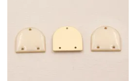 Cuenta Semi Ovalo 15*13mm Esmalte Rosa claro / Cuentas Metálicas de Latón / Zamak