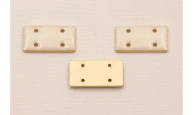 Cuenta Rectandulo Oro Mate 15*7mm  Rosa claro / Cuentas Metálicas de Latón / Zamak