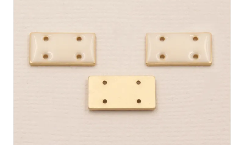 Cuenta Rectandulo Oro Mate 15*7mm  Rosa claro / Cuentas Metálicas de Latón / Zamak