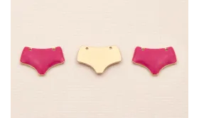 Pieza  Braga bañador O.Mate  16*11mm Rosa / Cuentas Metálicas de Latón / Zamak