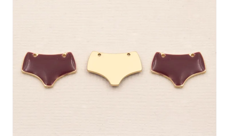 Pieza Braga bañador O.Mate  16*11mm Esmalte Morado