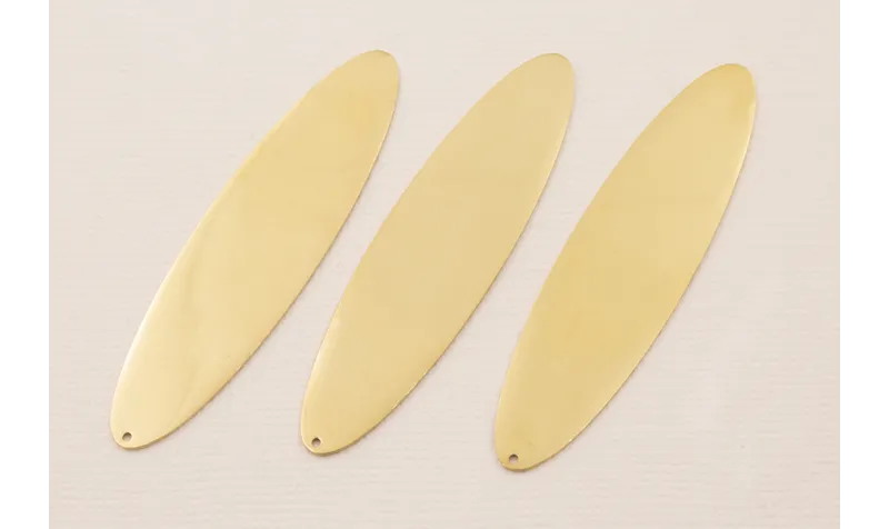 Cuenta Ovalo alargado Acero Inoxidable 60*15mm Oro Cuenta Ovalo alargado Acero Inoxidable 60*15mm Oro