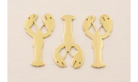 Cuenta Cangrejo Plano Acero Inoxidable 25*14mm Oro / Cuentas Metálicas de Acero Inoxidable