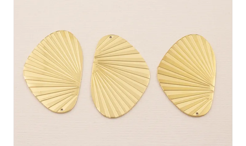 Cuenta Ala Mariposa 40*25mm Acero Inoxidable Oro / Cuentas Metálicas de Acero Inoxidable