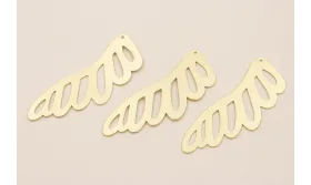 Cuenta Ala Dorado Mate 70*22mm / Cuentas Metálicas de Latón / Zamak