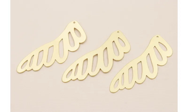 Cuenta Ala Dorado Mate 70*22mm / Cuentas Metálicas de Latón / Zamak