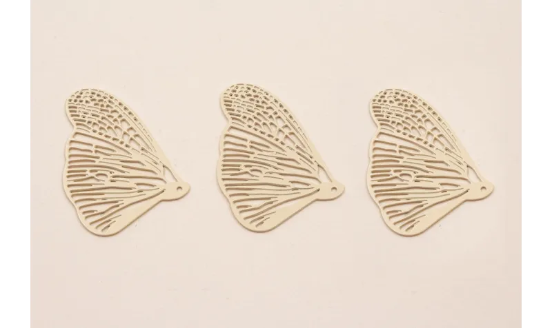 Cuenta Ala Mariposa 32*26 esmalte Rosa Palo