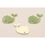 Colgante  Ballena 20*15 mm  Esmaltada  Verde Oliva / Cuentas Metálicas de Latón / Zamak