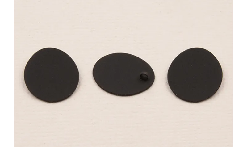 Ovalo Plano con Arandela 1,5*1mm Negro Mate / Cuentas Metálicas de Latón / Zamak