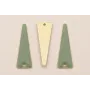Cuenta Triangulo Esmaltado 30*9mm Turquesa / Cuentas Metálicas de Latón / Zamak