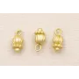 Colgante Campanilla 8*3mm Dorado Mate / Cuentas Metálicas de Latón / Zamak