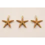Colgante Estrella Mar 12mm Esmalte Tostado / Cuentas Metálicas de Latón / Zamak