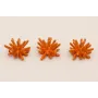 Colgante estrella coral 12*8mm esmalte Naranja / Cuentas Metálicas de Latón / Zamak
