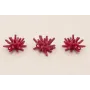 Colgante estrella coral 12*8mm esmalte Rojo / Cuentas Metálicas de Latón / Zamak