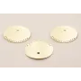 Chapa Curvada Martillleada 26*20mm Dorado Mate / Cuentas Metálicas de Latón / Zamak