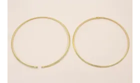 Collar Lámina de 4mm  Dorado Mate c / Bases de Collares de Latón / Zamak