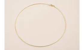 Collar Hilo de 1mm Dorado con cierr / Bases de Collares de Latón / Zamak