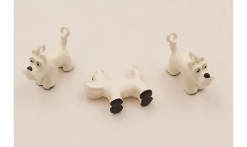 Colgante Fox Terrier 14*12 Esmalte Beige y Negro Colgante Fox Terrier 14*12 Esmalte Beige y Negro