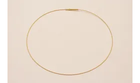 Collar acero espiral 1,4mm*42cms Or / Bases de Collares de Latón / Zamak