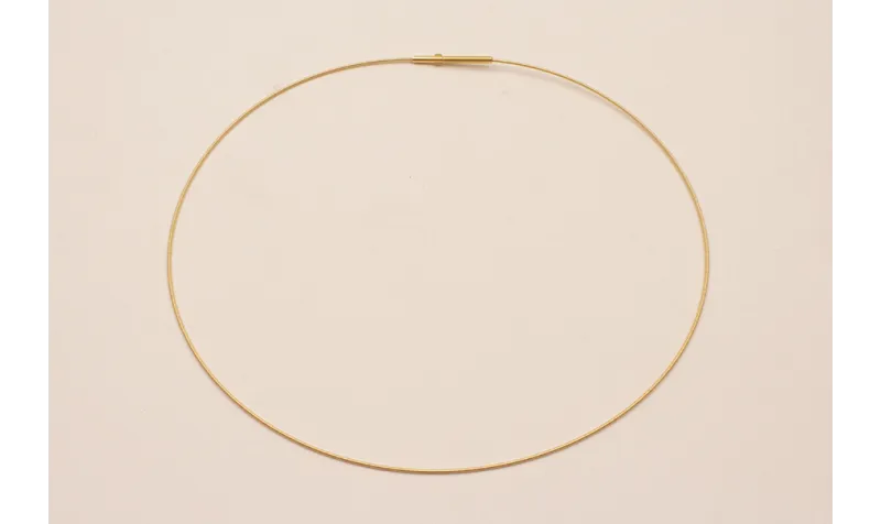 Collar acero espiral 1,4mm*42cms Or / Bases de Collares de Latón / Zamak