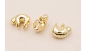 Cuenta Koala 9*5mm Oro / Cuentas Metálicas de Latón / Zamak