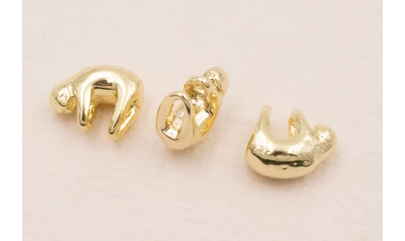 Cuenta Koala 9*5mm Oro / Cuentas Metálicas de Latón / Zamak