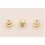 Bola de 5mm con freno se silicona Baño Oro / Cuentas Metálicas de Latón / Zamak