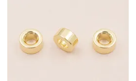 Aro de 8mm y 4 de grosor y 4 de agujero Oro / Cuentas Metálicas de Latón / Zamak