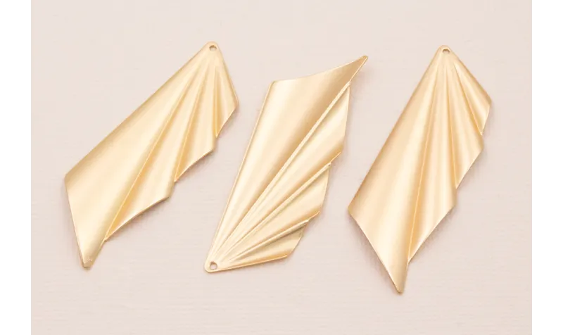 Fleco metálico ondulado 60*15mm Dorado Mate