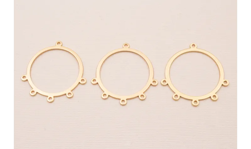 Aro de 32mm con 6 argollas Oro Mate