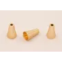 Capuchón 12*7mm estriado Dorado Mate / Cuentas Metálicas de Latón / Zamak