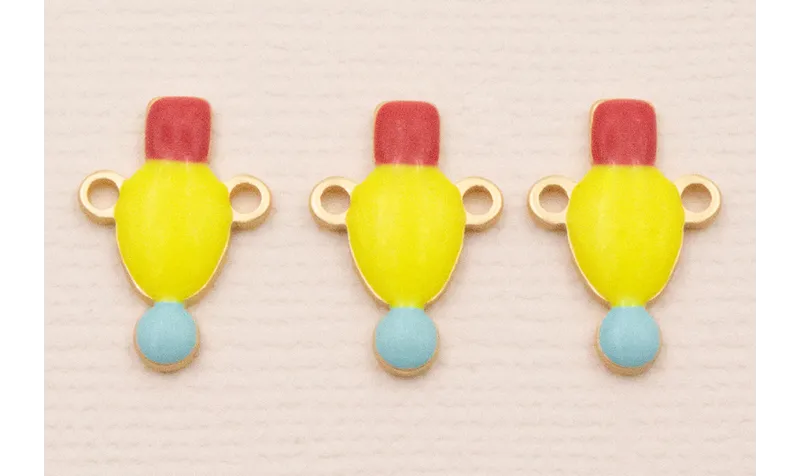 Colgante 15*10 Fluor, granate y Azul Dorado Mate