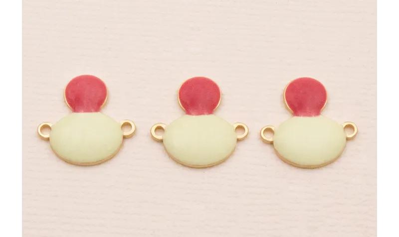 Colgante 15*15 Granate y Turquesa sobre Oro Mate