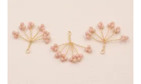 Cuenta Ramillete 6 pétalos 20*15mm Rosa Palo / Cuentas Metálicas de Latón / Zamak