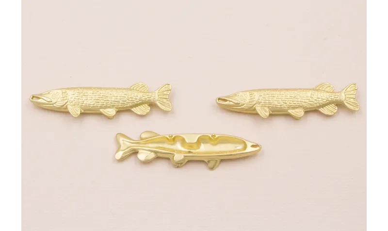 Colgante Pez 50*15mm Dorado Mate