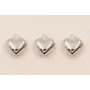 Colgante Corazón 20*18mm Plata / Cuentas Metálicas de Latón / Zamak